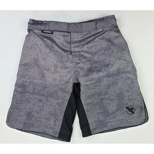 Hayabusa Size Medium Gray Mens Fight Shorts MMA Muay Thai Jujitsu Grappling UFC